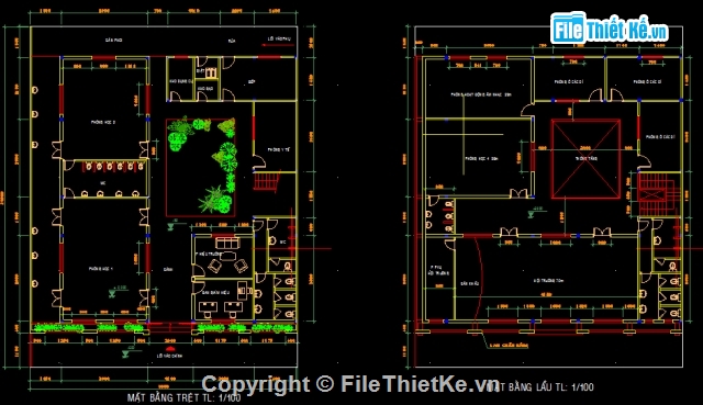 Bản vẽ autocad,mẫu nhà trẻ,nhà mẫu giáo,thiết kế nhà mẫu giáo